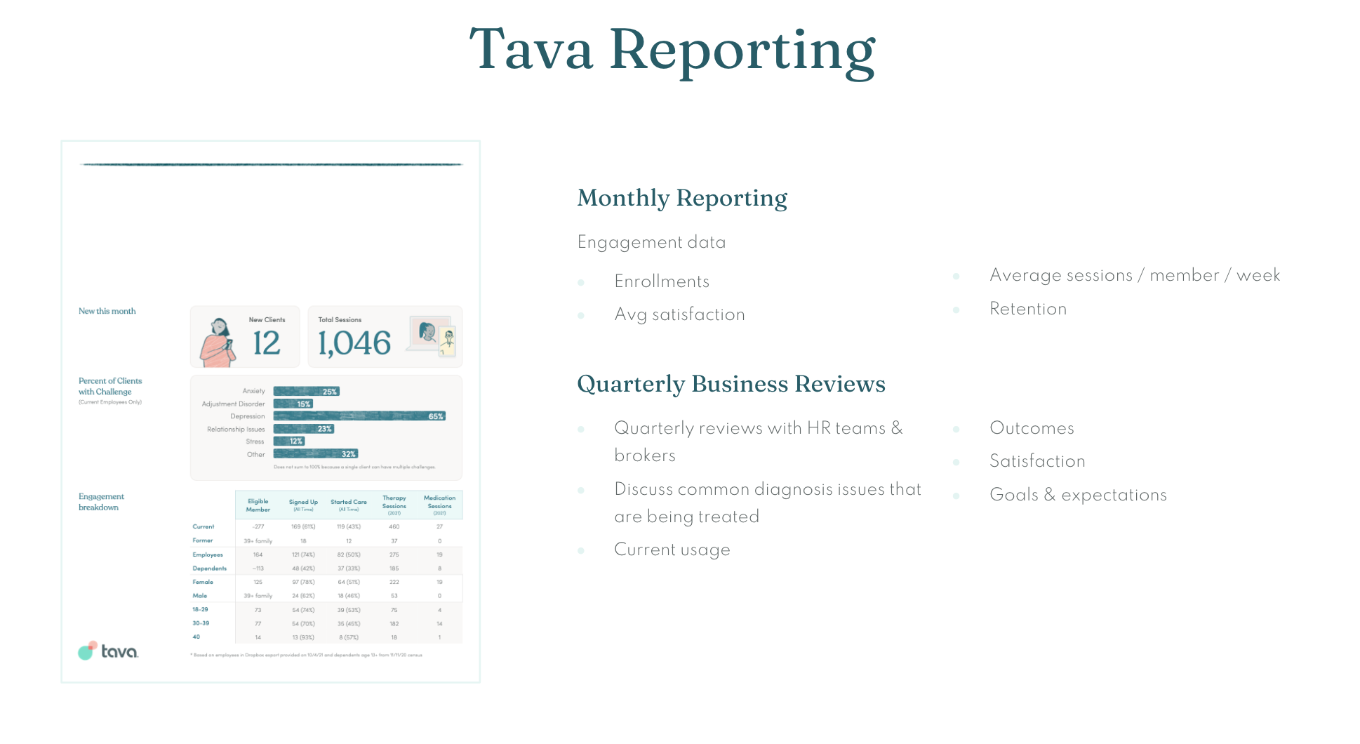 Tava Health  - vendor materials