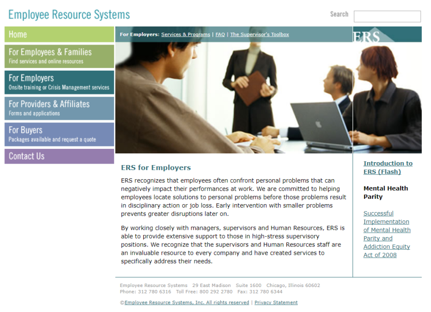 Employee Resource Systems, Inc. - vendor materials