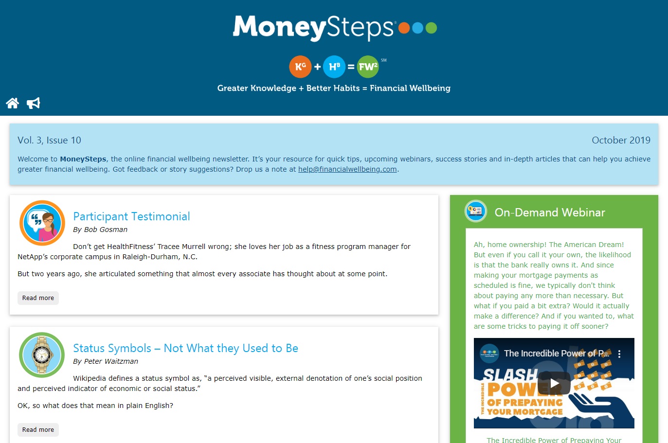 MoneySteps - vendor materials